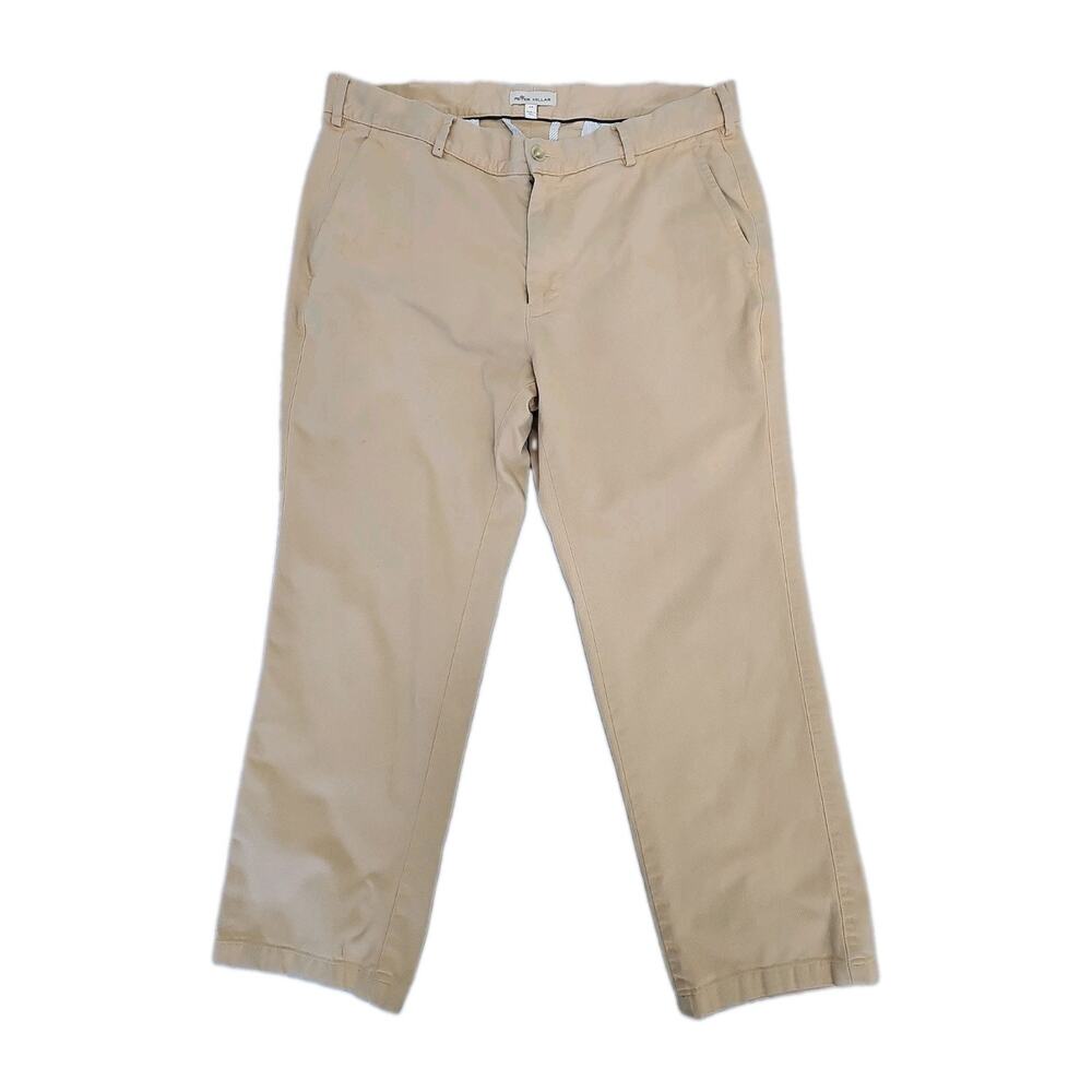 Peter Millar Pants Beige Chino Golf Trousers Pima Cotton Men’s Size 33 Khaki
